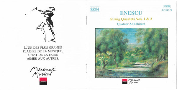 Enescu*, Quatuor Ad Libitum : String Quartets Nos. 1 &amp; 2 (CD, Album)