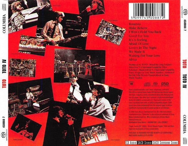Toto - Toto IV (SACD, Hybrid, Multichannel, Album, RE) (NM or M-)