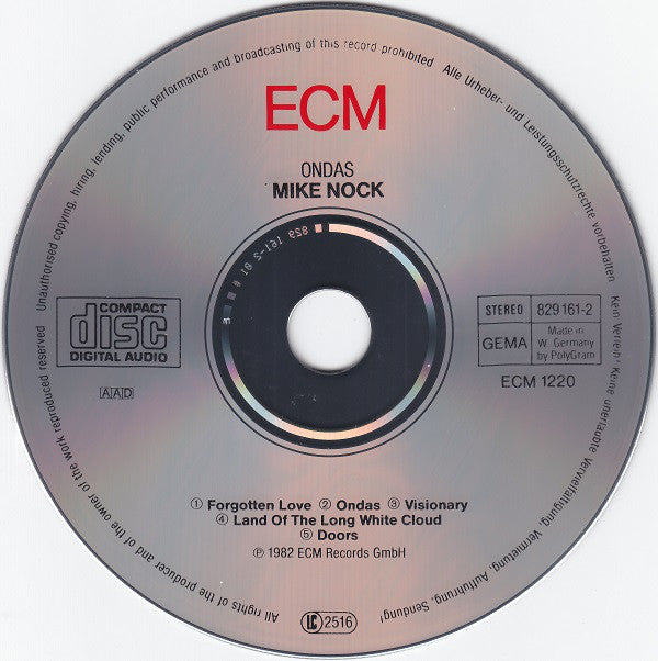 Mike Nock : Ondas (CD, Album, RE)