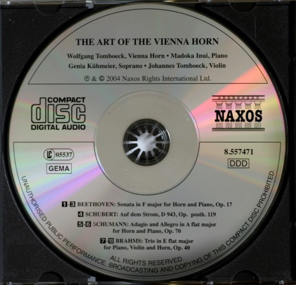 Ludwig van Beethoven, Franz Schubert, Robert Schumann, Johannes Brahms : The Art Of The Vienna Horn (CD, Album)