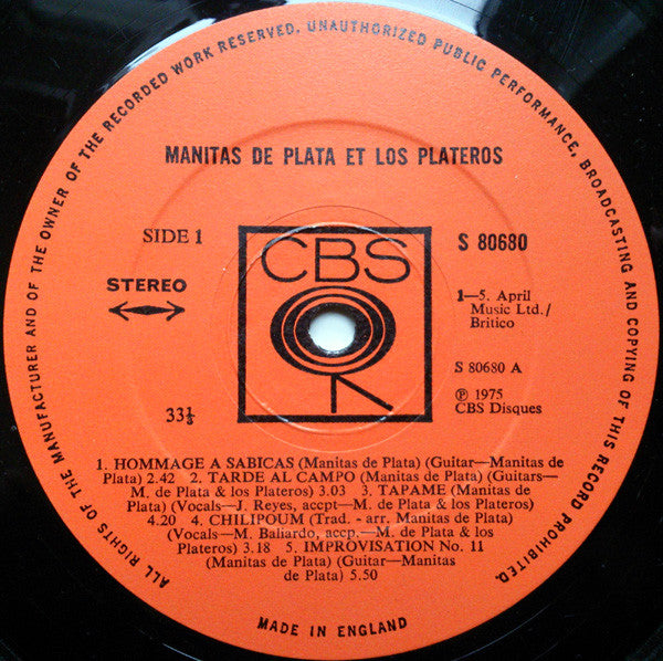 Manitas De Plata Et Los Plateros (2) : Manitas De Plata Et Los Plateros (LP, Album)