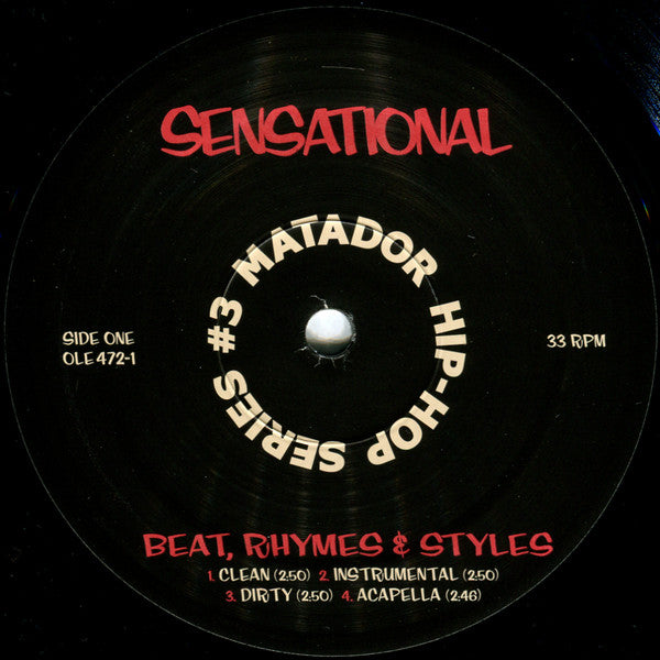Sensational : Beat, Rhymes &amp; Styles (12&quot;)