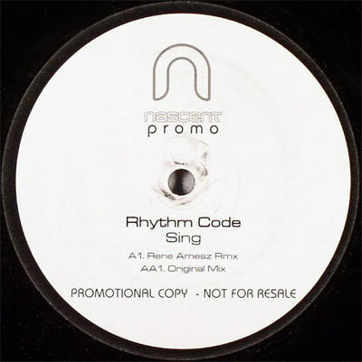 Rhythm Code : Sing (12&quot;, Promo)