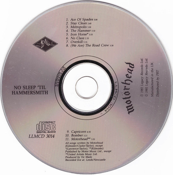 Motörhead : No Sleep &#39;Til Hammersmith (CD, Album, RE)