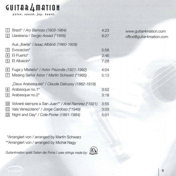 Guitar4mation : Pulse.Sound.Joy.Heart. (CD, Album)