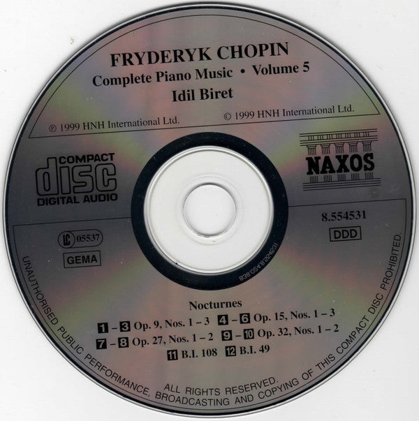 Fryderyk Chopin*, Idil Biret : Nocturnes (Volume 1) (CD, Album, RE)