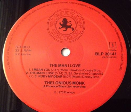 Thelonious Monk : The Man I Love (LP, Album, RE)