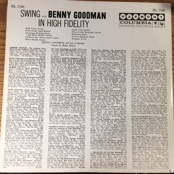 Benny Goodman And His Orchestra : Swing With Benny Goodman And His Orchestra (LP, Album, Mono)