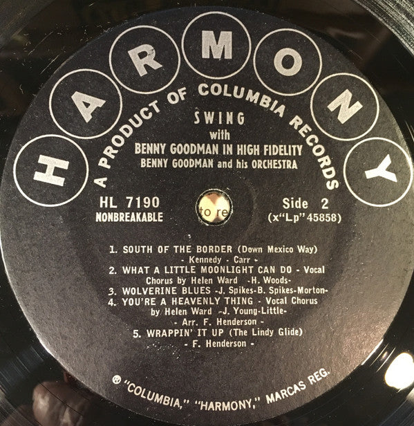 Benny Goodman And His Orchestra : Swing With Benny Goodman And His Orchestra (LP, Album, Mono)