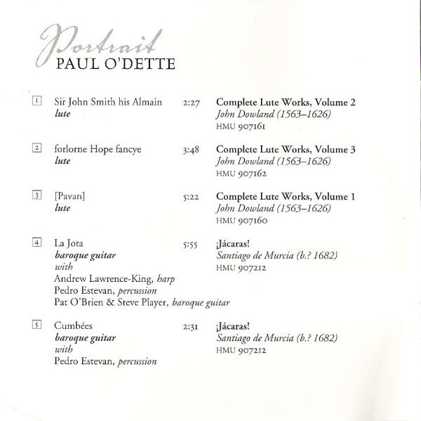 Paul O&#39;Dette : Portrait (CD, Comp)