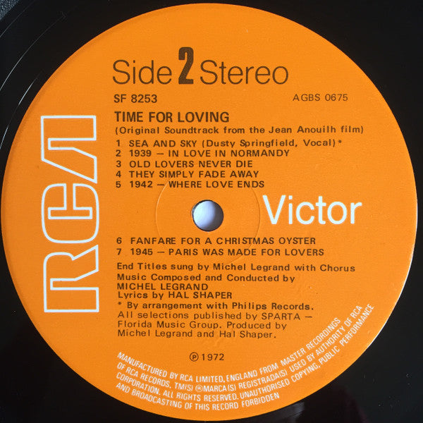 Michel Legrand : Time For Loving (Original Soundtrack) (LP, Album)