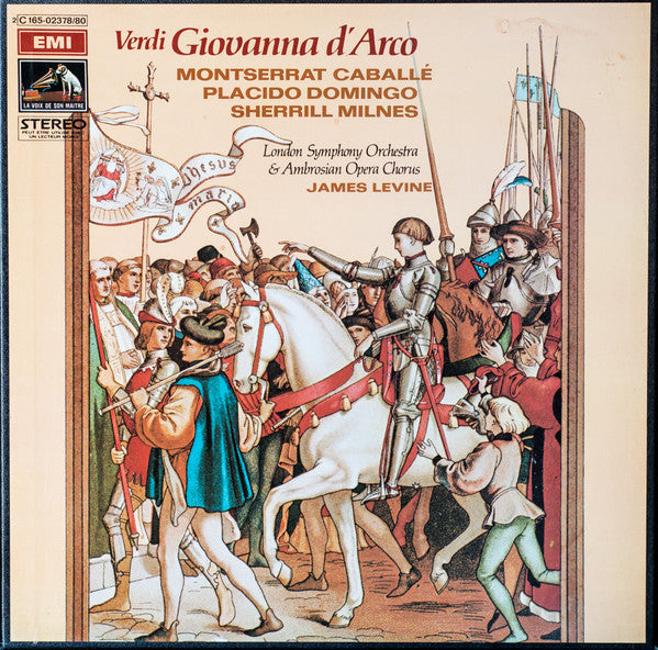 Verdi*  -  Montserrat Caballé, Placido Domingo, Sherrill Milnes, London Symphony Orchestra  &amp; Ambrosian Opera Chorus*, James Levine (2) : Giovanna D&#39;Arco (3xLP, Album + Box)