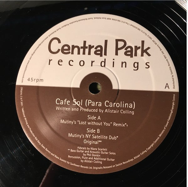 Alistair Colling : Cafe Sol (Para Carolina) (12&quot;)
