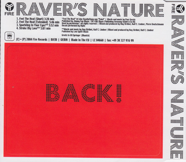Raver&#39;s Nature : Feel The Heat (CD, Maxi, Copy Prot.)