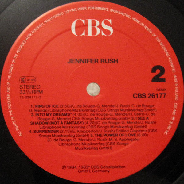 Jennifer Rush : Jennifer Rush (LP, Album, RP)