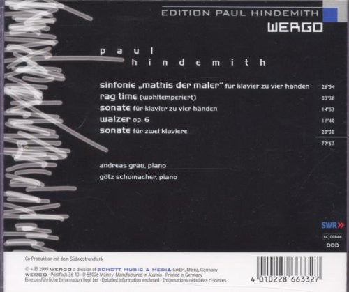 Paul Hindemith : Werke Für Zwei Pianisten (CD, Album)