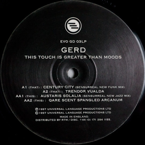 Gerd : This Touch Is Greater Than Moods (2xLP, Album)