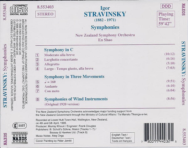 Stravinsky*, New Zealand Symphony Orchestra*, En Shao : Symphonies (CD, Album)