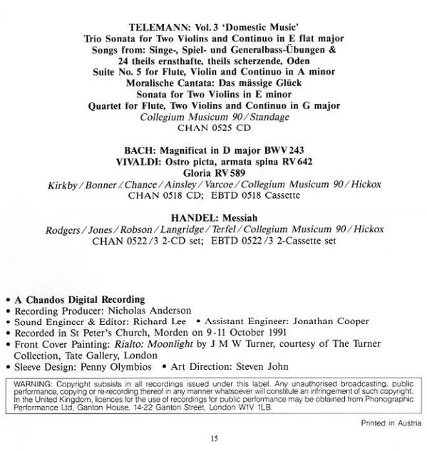 Vivaldi* - Collegium Musicum 90 / Simon Standage : Double Concertos (CD, Album)