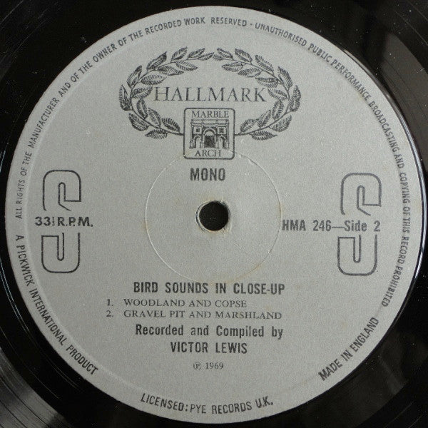 Victor C. Lewis : Bird Sounds In Close Up (LP, Album, Mono, RE)
