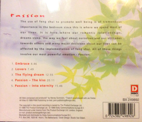 Harvey Summers : Feng Shui - Music For Personel Balance And Harmony (3xCD, Album, Comp + Box)