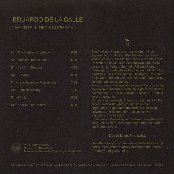 Eduardo De La Calle : The Intellinet Prophecy (2xLP, Album)