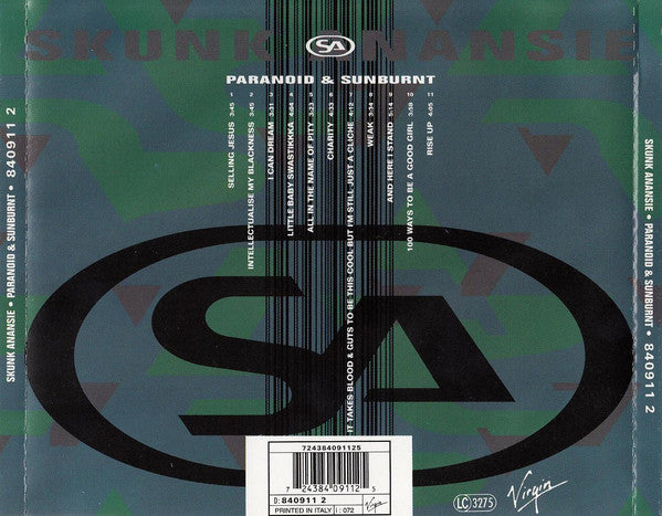 Skunk Anansie : Paranoid &amp; Sunburnt (CD, Album)