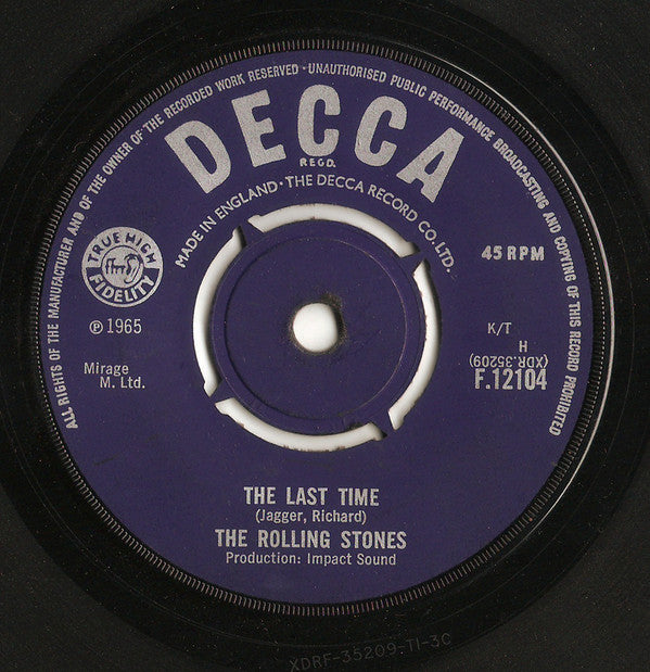 The Rolling Stones : The Last Time (7&quot;, Single, Pus)