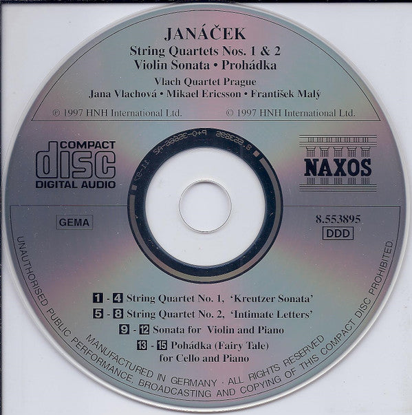 Leoš Janáček - Vlach Quartet Prague : String Quartets Nos. 1 &amp; 2 • Violin Sonata • Pohádka For Cello And Piano (CD, Album)