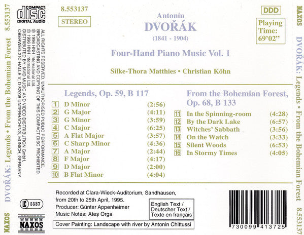 Dvořák* - Silke-Thora Matthies, Christian Köhn : Four-Hand Piano Music Vol. 1 (CD)