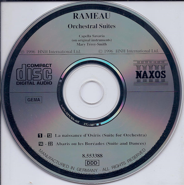 Rameau* - Capella Savaria, Mary Térey-Smith : La Naissance D&#39;Osiris (Suite For Orchestra) / Abaris Ou Les Boréades (Suite And Dances) (CD)