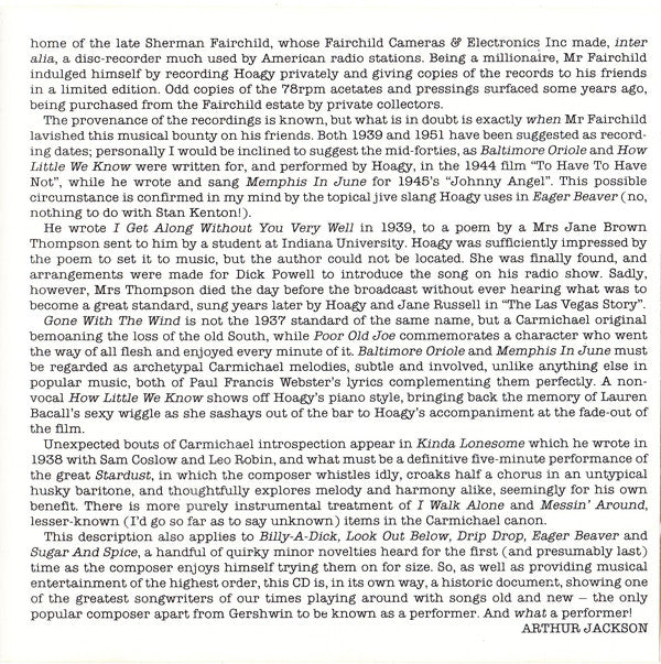 Hoagy Carmichael : 1951 (CD, Comp)