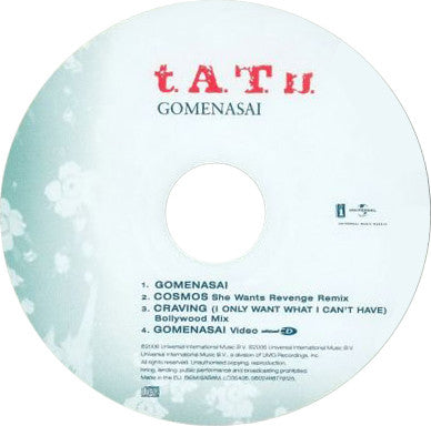 t.A.T.u. : Gomenasai (CD, Single, Enh)