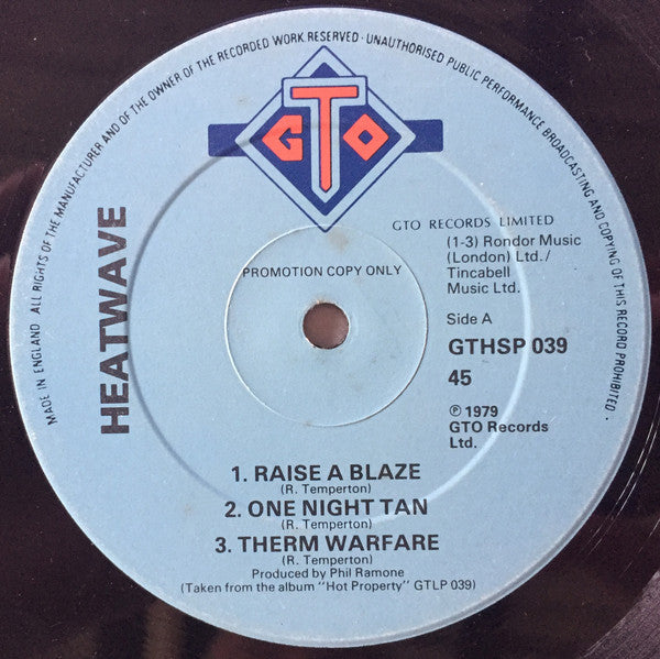 Heatwave : Hot Property (12&quot;, S/Sided, Promo, Smplr)