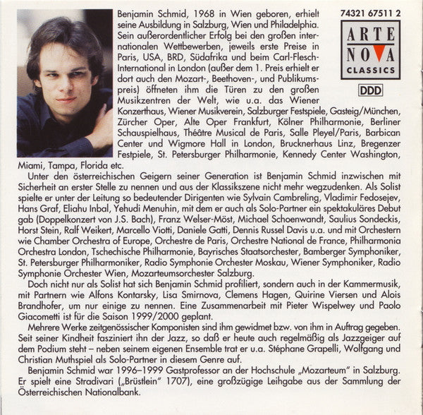 Ysaÿe*, Benjamin Schmid : Sonatas For Solo Violin (CD)