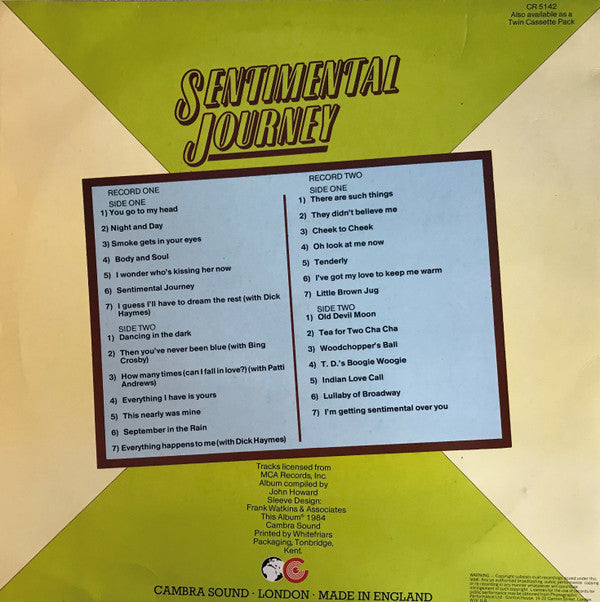 Tommy Dorsey &amp; His Orchestra* : Sentimental Journey (2xLP, Album, Comp)