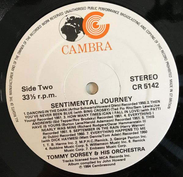 Tommy Dorsey &amp; His Orchestra* : Sentimental Journey (2xLP, Album, Comp)