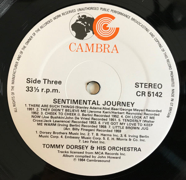 Tommy Dorsey &amp; His Orchestra* : Sentimental Journey (2xLP, Album, Comp)
