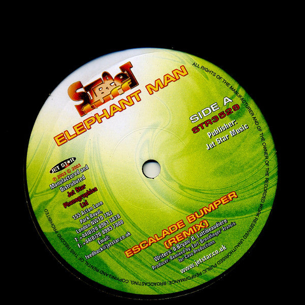 Elephant Man : Escalade Bumper (Remix) (12&quot;)