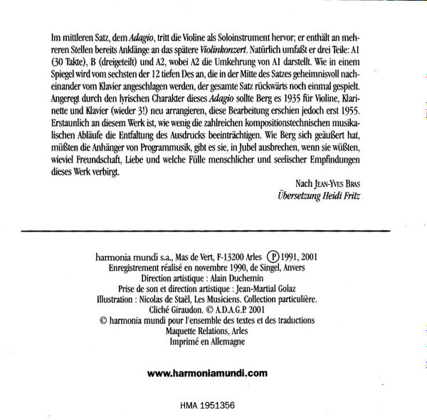 Ensemble Walter Boeykens : Stravinski: L&#39;histoire Du Soldat; Bartók: Contrastes (CD, Album)