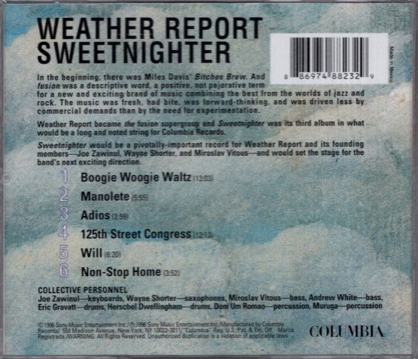 Weather Report : Sweetnighter (CD, Album, RE, RM)