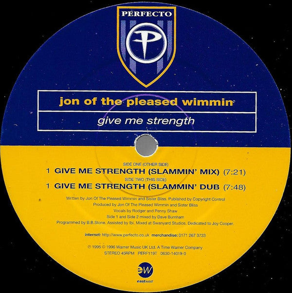 Jon Of The Pleased Wimmin : Give Me Strength (12&quot;)