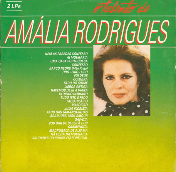 Amália Rodrigues : O Talento De Amália Rodrigues (2xLP, Comp)