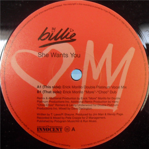 Billie Piper : She Wants You (12&quot;, Promo)