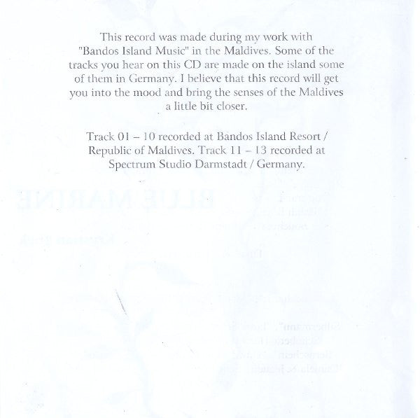 Krystian Shek : Blue Marine (CD, Album)